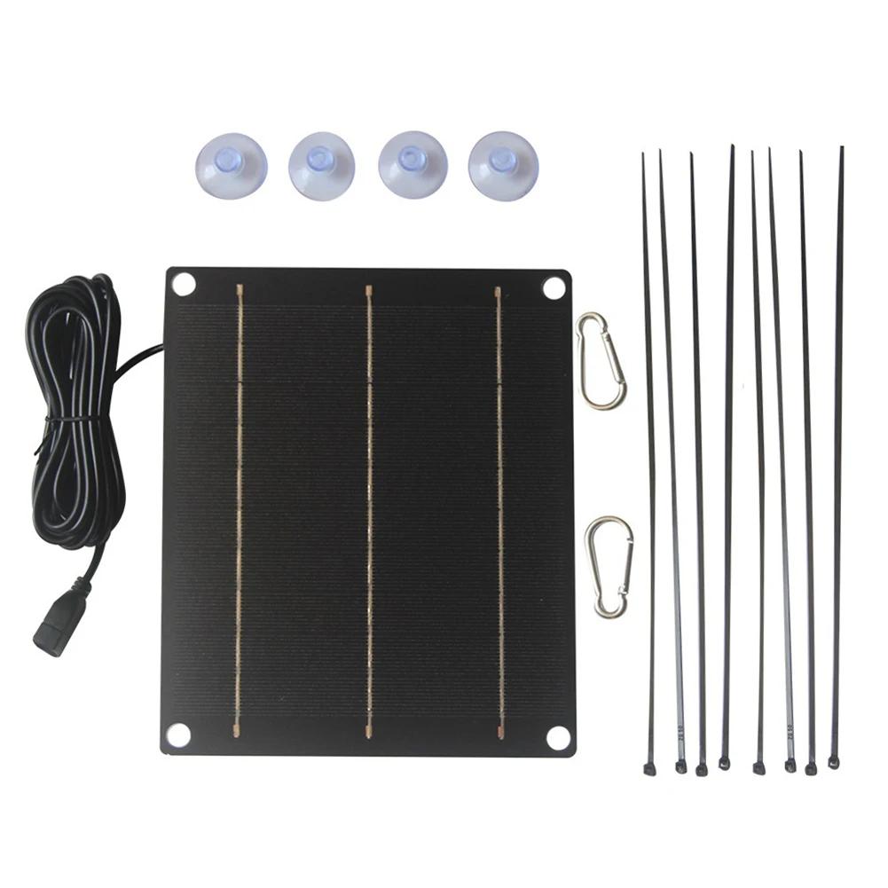 Ventilator Solar de Evacuare 6V 6W Mini Ventilator Solar Alimentat cu Panou Solar Extractor de Aer pentru Câine, Găinar, RV, Seră, Ventilator Impermeabil