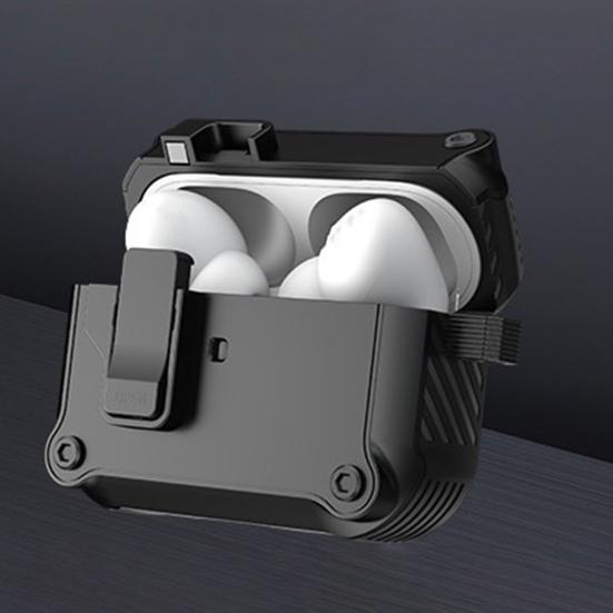 Earphone Protective Case Full Protection with Secure Locks Hanging Buckle Headphone Covers