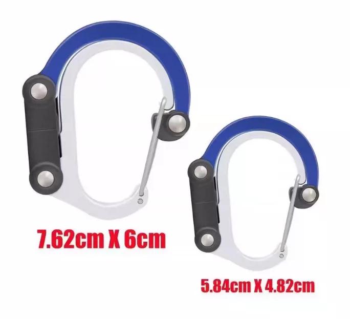 High-Quality D-Type Aluminum Carabiner with Lock – Quick Release Buckle for Outdoor Tactical Tools & Camping.