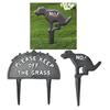 Dog Poop Sign Inserted European American Grass for Home Garden Decoration