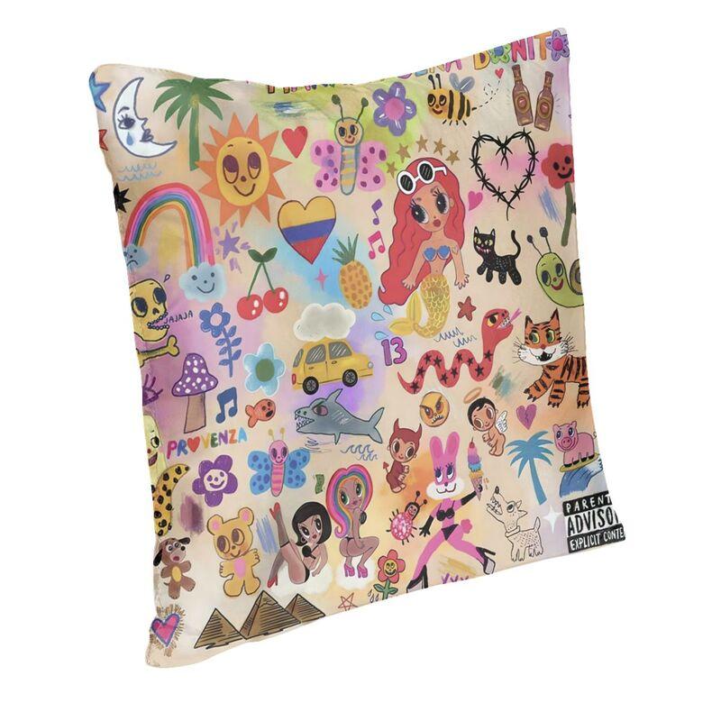 Manana Sera Bonito Colombian Music Singer Karol G Cushion Cover x Velvet Pillow Case for Car Square Pillowcase Decoration
