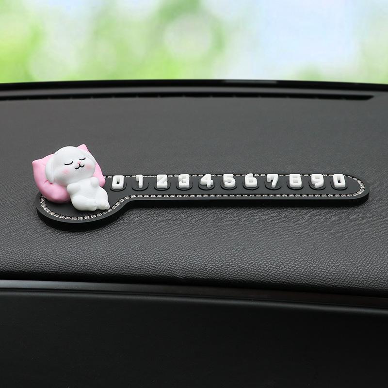 Car Temporary Parking Card Phone Number Card Plate Telephone Number Stop Luminous Parking Aid Garage Car Interior