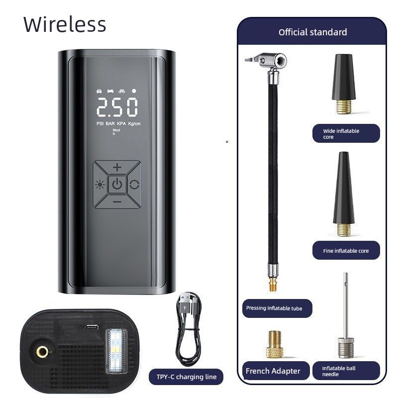 Fashion German Import Technology Car Wireless Vehicle Air Pump Portable Handheld Smart Outdoor Emergency Light