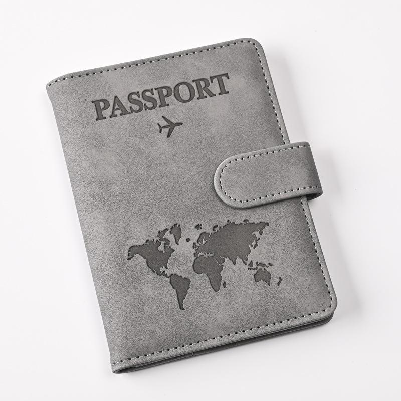 PU Leather Travel Passport Cover for Men & Women, Protective Wallet with Credit Card Holder & Ticket Pocket