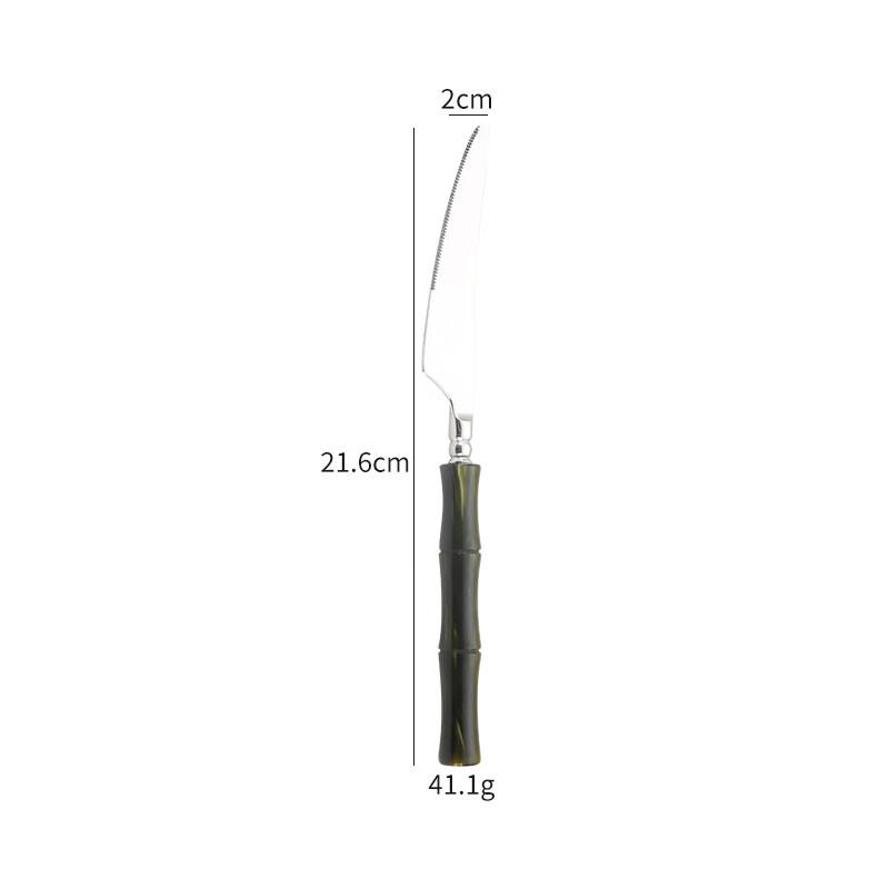 ZISIZ Bamboo Joint Acrylic Cutlery Set