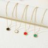 Lucky Five Flowers Clover Double Sided Pendant Necklaces For Women Girls Stainless Steel Simple Fashion Jewelry Accessories