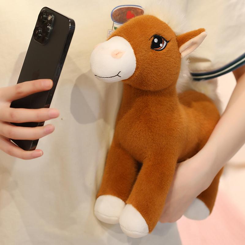 Big Eyes Horse Plush Toy Lifelike Standing Posture Horse Doll High Quality Stuffed Animal Toy Classic Birthday Gift For Kids