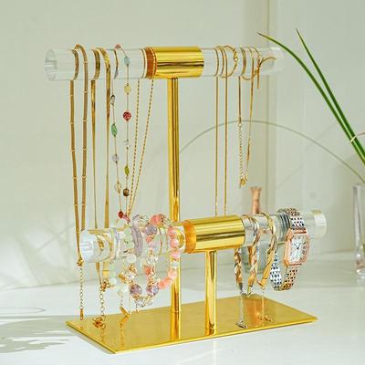 Transparenter Acryl Halsketten-, Armband- und Uhrenständer
