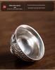 Silver-Plated Dragon Gongfu Tea Cup: Elegant Gift for Elders, Leaders, Parents - Perfect for Birthdays and Housewarmings