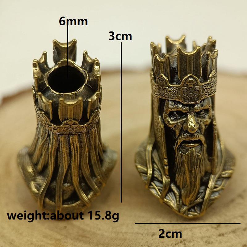 Pope Brass Knife Beads Edc Diy Paracord Woven Bracelet Lanyard Pendants Accessories Pontiff Head Sculpture Outdoor Tool Hangings