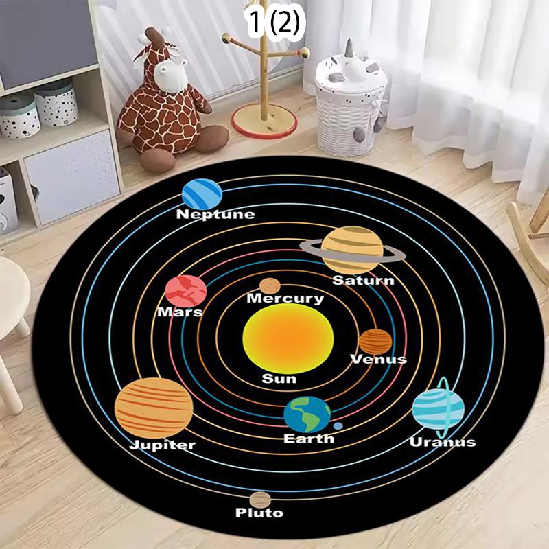Solar System Planet Carpet Mat Rug Home Decoration Living Room Universe Space Pattern Non Slip Soft Floor Mat Rugs for Bedroom