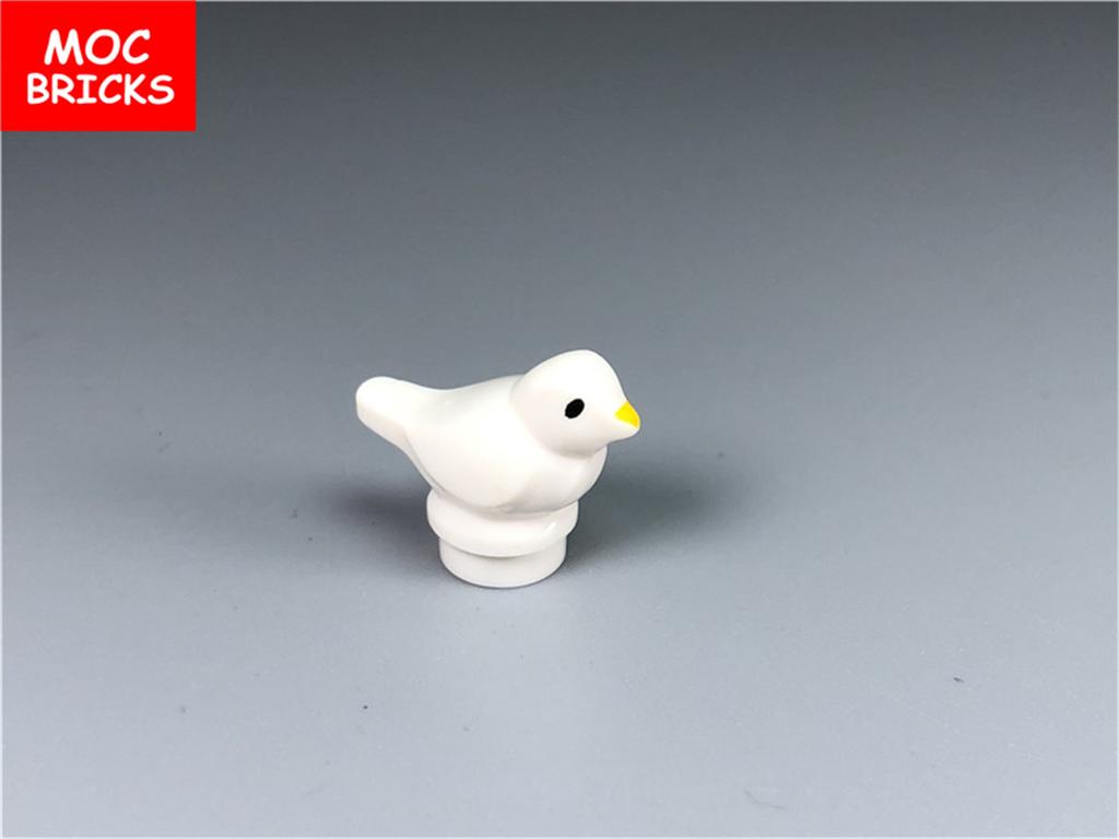 MOC Blocks Animal Bird Sparrow dove of peace Ruff Assembles Particles City Construction Bricks Accessories Playthings Plastic Material playthings