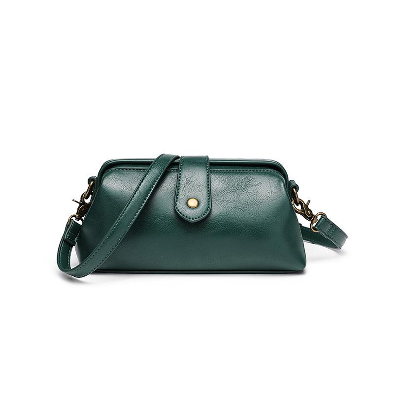 

Japanese and Korean Mini Clip Bag, Women s Crossbody Bag, New Fashionable Doctor Bag, Single Shoulder Mobile Phone темно-зелений колір