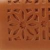 Genten Cutwork Brown Flap Long Wallet