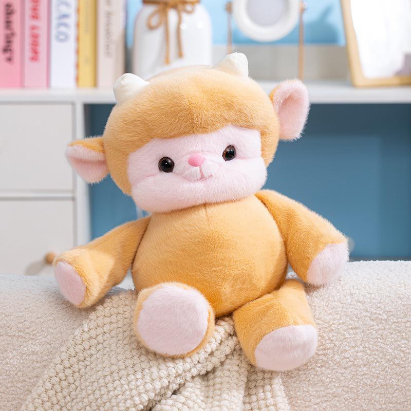 Yellow Lamb Plush Toy - Cute Running Series Soft Companion Doll Gift Running Series Yellow Lamb Plush
