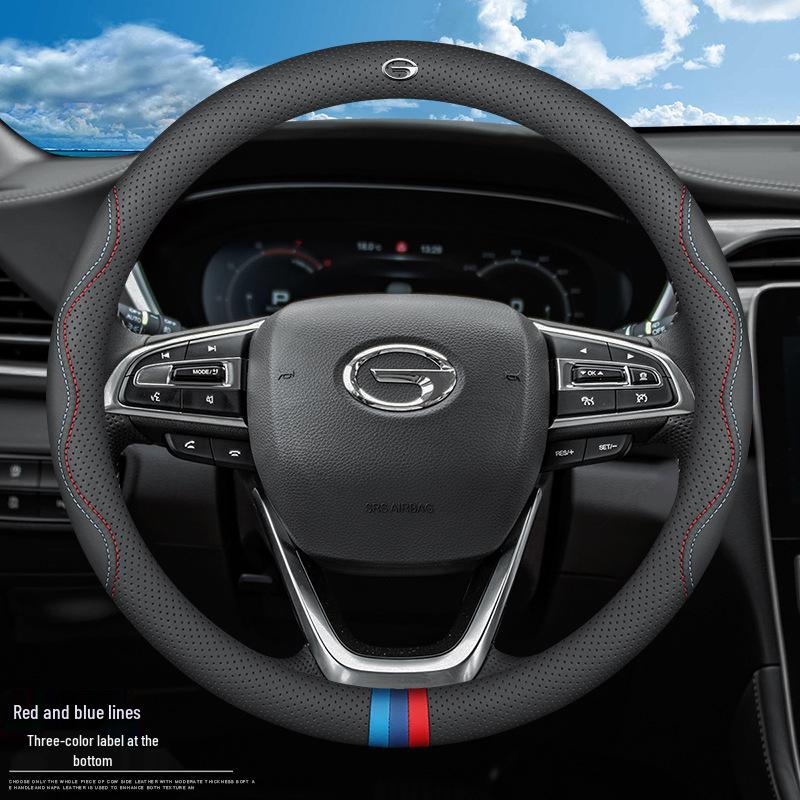Echte Lederlenkradabdeckung für GAC Trumpchi GS8, GS4, M8, M6, GS5, GS3, GA4, AION Y, Mei 580V