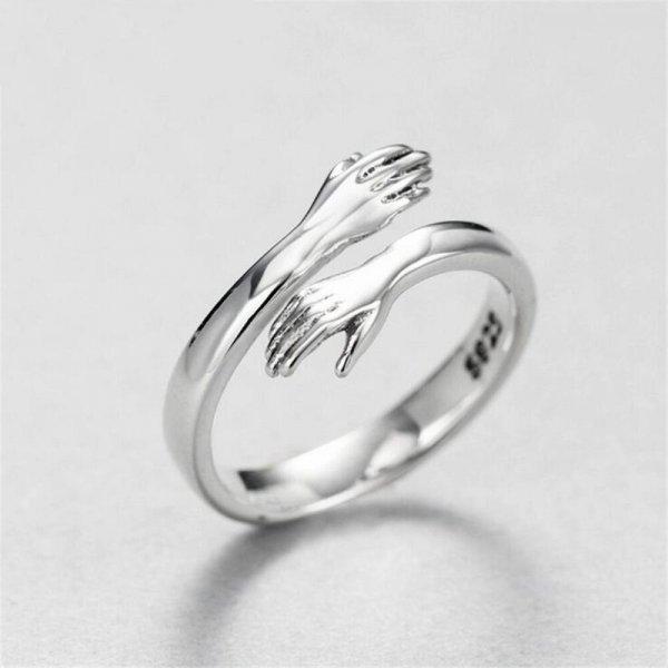Punk Geometric Irregular Liquid Lava Waterdrop Shaped Open Rings For Women Vintage Silver Color Metal Rings Personality Jewelry