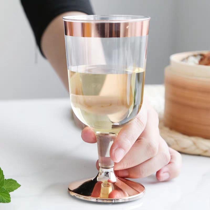 Disposable Plastic Wedding Cups Champagne Cocktail Drinking Glasses Cup Household Party Restaurant Hotel Bar Cup Table Decor New