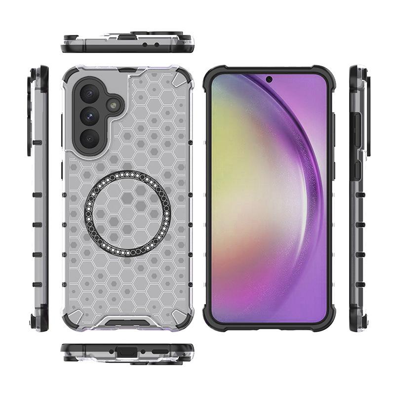 Suitable for One Plus ACE3 Pro Honeycomb Magnetic Mobile Phone Case One Plus Nord4 Color Transparent Anti-drop Protective Case