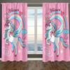 2PCS Rainbow Unicorn Curtain with Rod Bag Design for Privacy Protection   Suitable for Various Decorative Scenarios