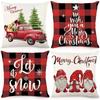 New Christmas Pillow 4 Combination Picture Pillow Cushion Pillowcase Home Office Pillowcase
