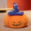 PP Cotton Halloween Plush Toy Wearing Hat Halloween Pumpkin Throw Pillow  Home Decoration