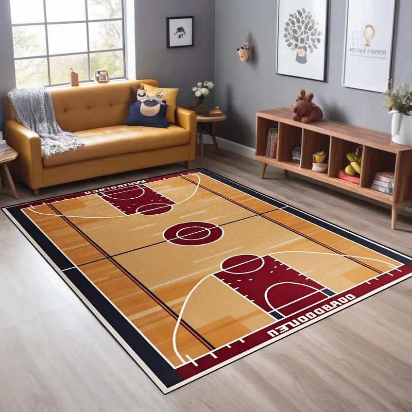 

Basketball Court Pattern Carpets Door Floor Mat Doormat Non-slip Floor Mat Living Room Rug Washable Carpet Sofa Home Decoration 60*90cm