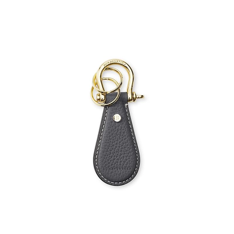 

[BONAVENTURA] shackle keychain [Charcoal ] key charm Europe s finest leather genuine leather present new life white day BKHT2-CG