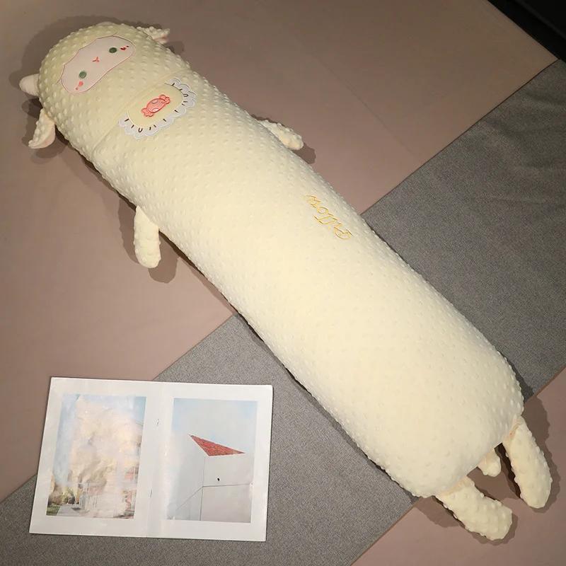 Soft Rabbit Cat Sheep Plush Toy Cartoon Stuffed Animal Long Pillow Cute Fluffy Bed Sofa Cushion for Kids Nursery Room Decor Gift