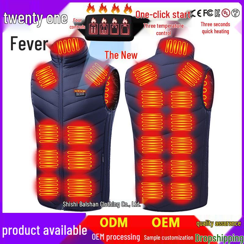 Unisex Winter Smart Heating Vest - Constant Temperature Electric Heated Cotton Jacket