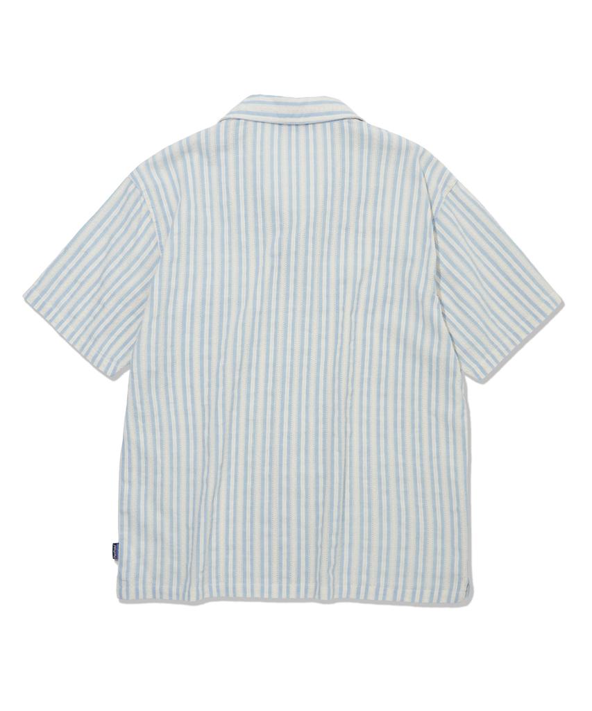 PENFIELD Crochet Stripe Half Shirt Sky Blue_Fs2Wr06U