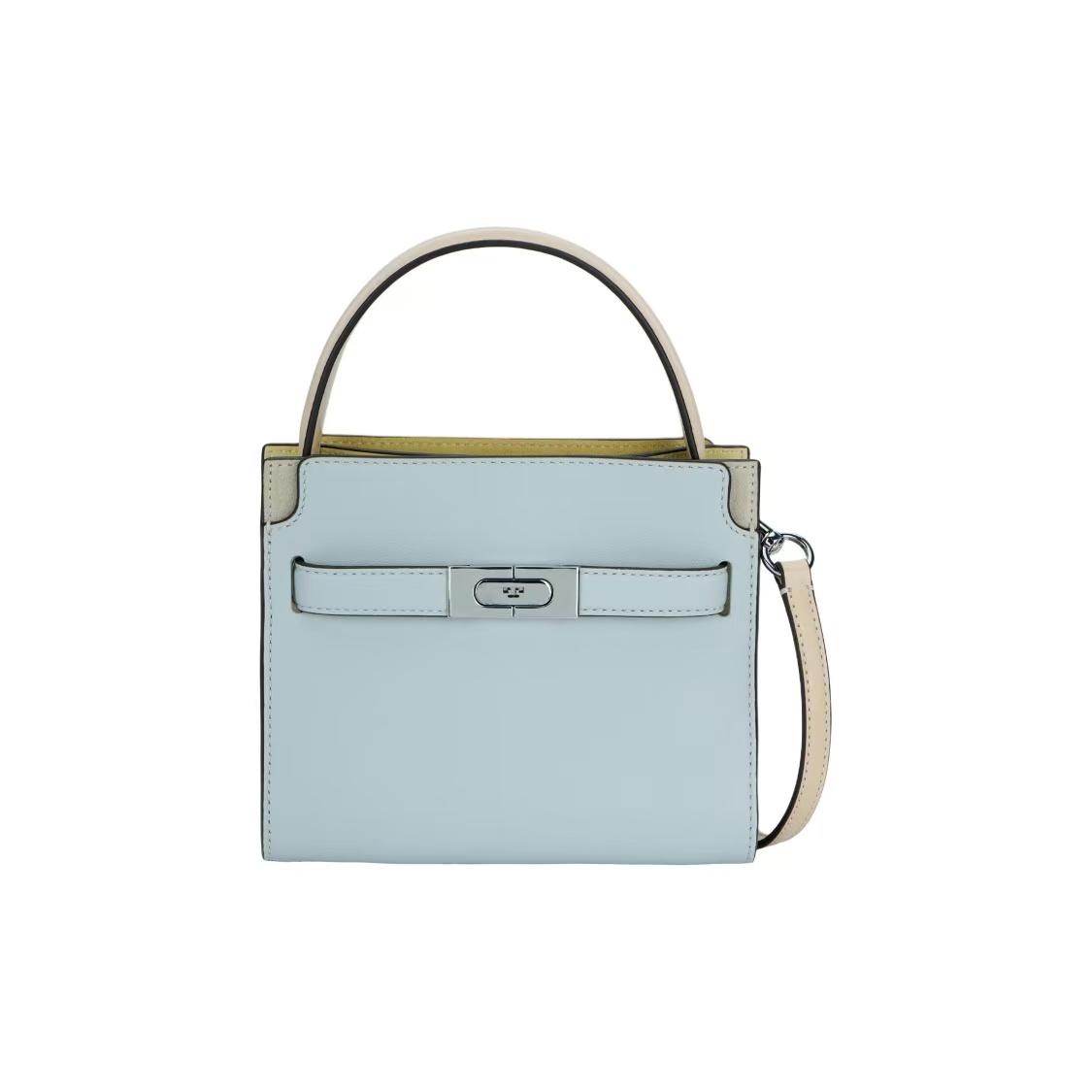 

Tory Burch Lee Radziwill Key And Lock Decoration Leather Mini Shoulder Crossbody Bag Women Handbags Feather-Gray 154589-020 Basic Set (Bag+Dust Bag)