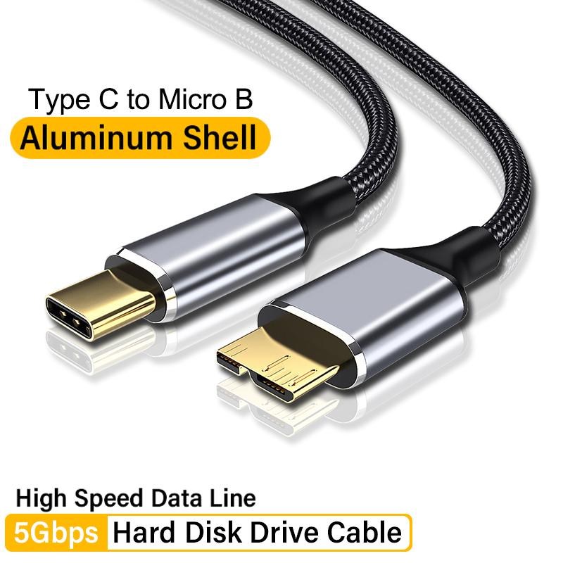 

Кабель-соединитель USB 3.0 Type A to Micro B, кабель для быстрой синхронизации данных 5 Гбит/с, 3 А, адаптер USB C to Micro B, внешний кабель для жесткого диска 1m/Type c to Micro B