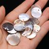 20 Stück natürliche schwarze Muschel-Anhänger, rund, kleiner Anhänger für Schmuckherstellung, DIY-Halskette, Ohrringe, Zubehör