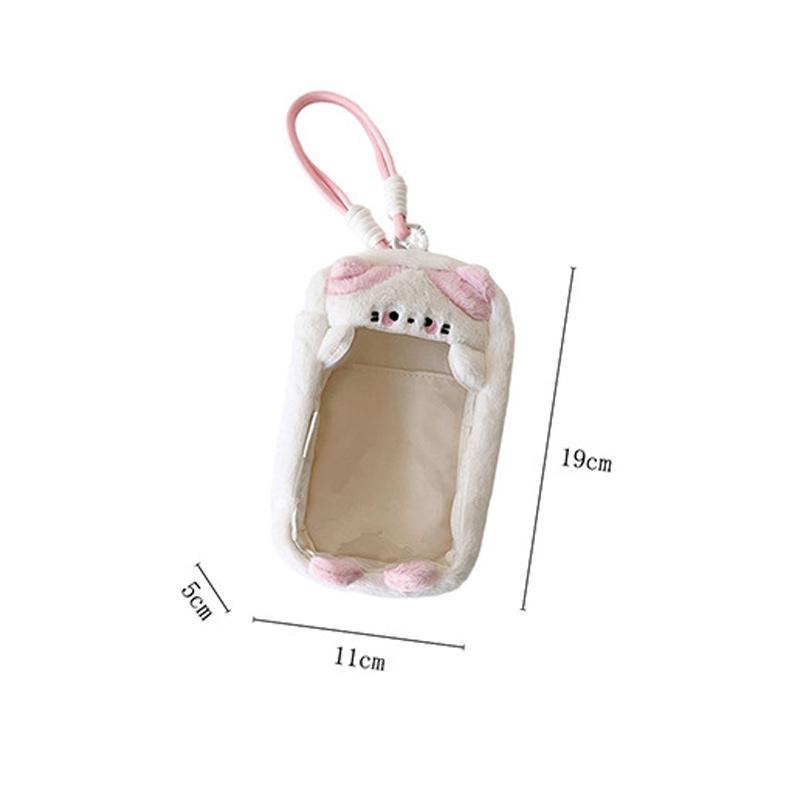 Ins Style Kawaii Cartoon Dog Cat Portability Toy Bag Soft Plush Doll Bag Girl With Pendant Cartoon Backpack Student Display Bag