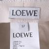 Great LOEWE hat Logo leather patch fringe denim bucket bag Brown cotton mens 57 Used