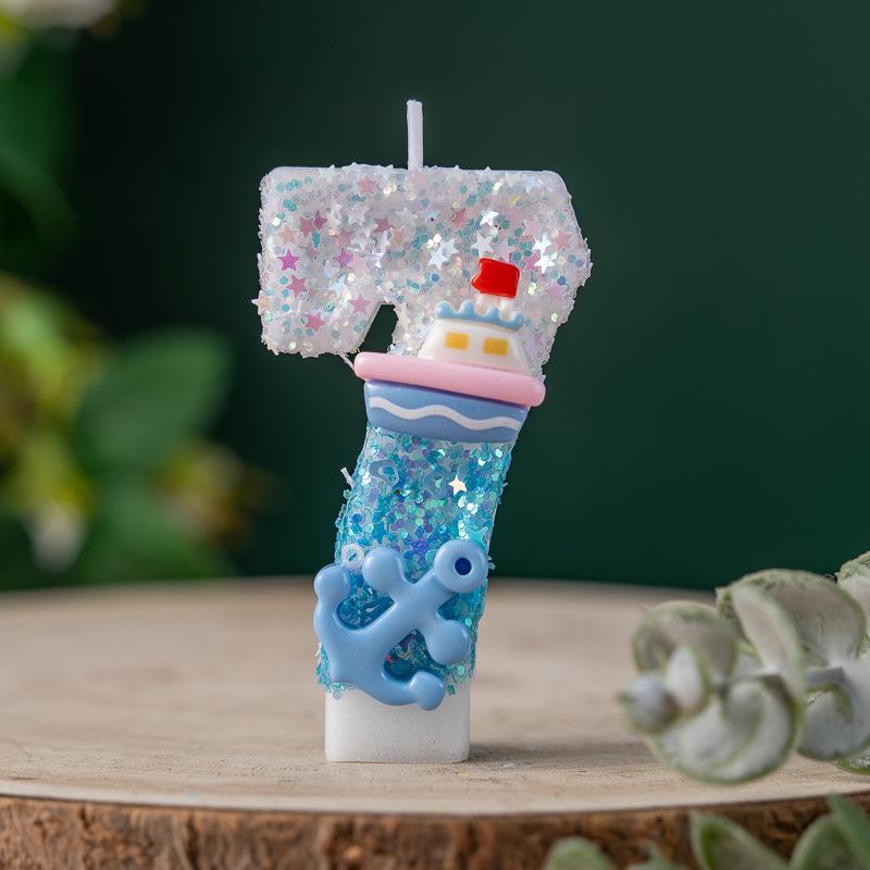 Xiyin Creative Small Boat Birthday Candle Set for Cake Decorations and Party Decor.