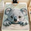 Koala,pattern Flannel Blanket, High Quality Comfortable for All Seasons, Home Decor, Warmth and Comfort, Perfect for Gifts.