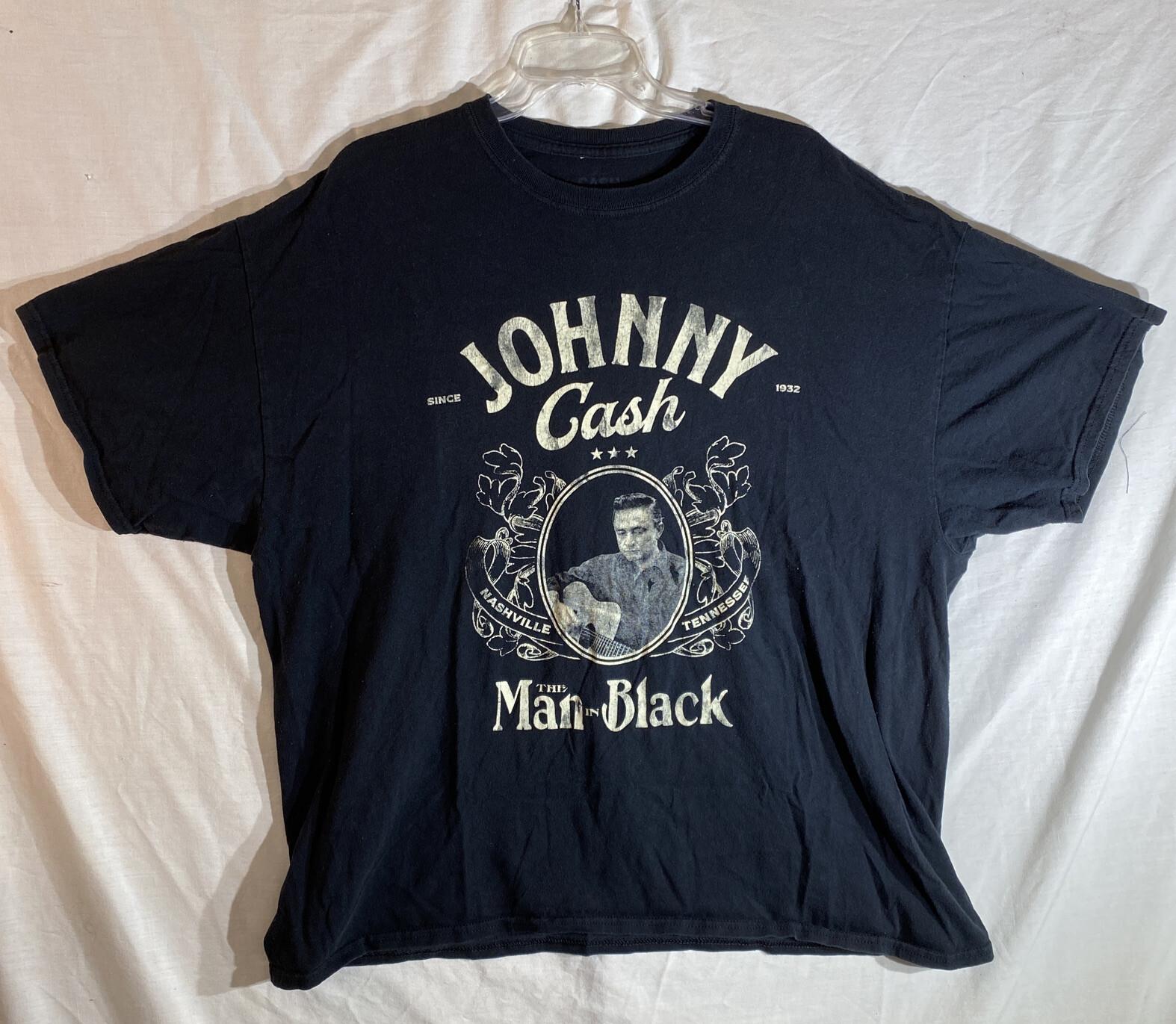 Jonny Cash XXL T Shirt The Man In Black Nashville Tennessee XXL