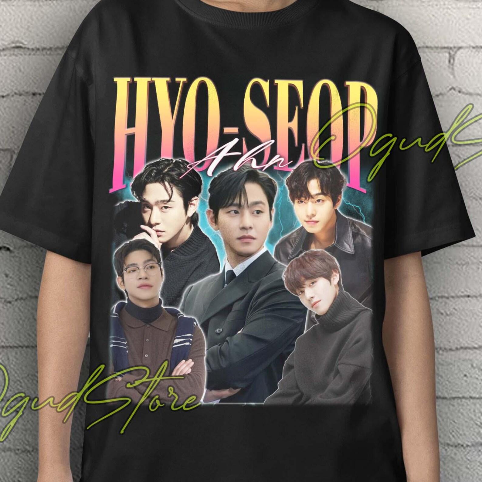 Футболка с Ahn Hyo-seop, Рубашка Ahn Hyo Seop, Ретро-футболка Ahn Hyo Seop, Футболка с Ahn Hyo Seop из дорамы, Рубашка Ahn HyoSeop из дорамы, Свитер Ahn Hyo Seop 4XL