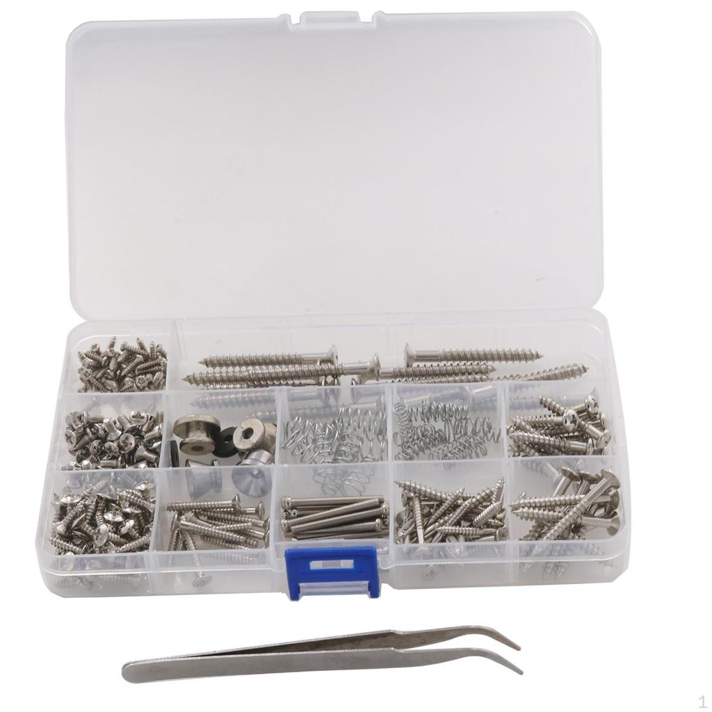 262Pcs Electric Guitar Screw Kit Mounting Screws DIY Hardware for Tuner