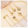 Creative Stainless Steel Heart Football Pendant Necklace For Men Women Party Sports Style Football Fans Necklace Jewelry Gift