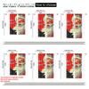 2 Stück, 2D-Flachdruck Kreative Vorhänge Frohe Weihnachten Santa & Baum Langlebiges 100% Polyestergewebe (ohne Stange) Alle Jahreszeiten