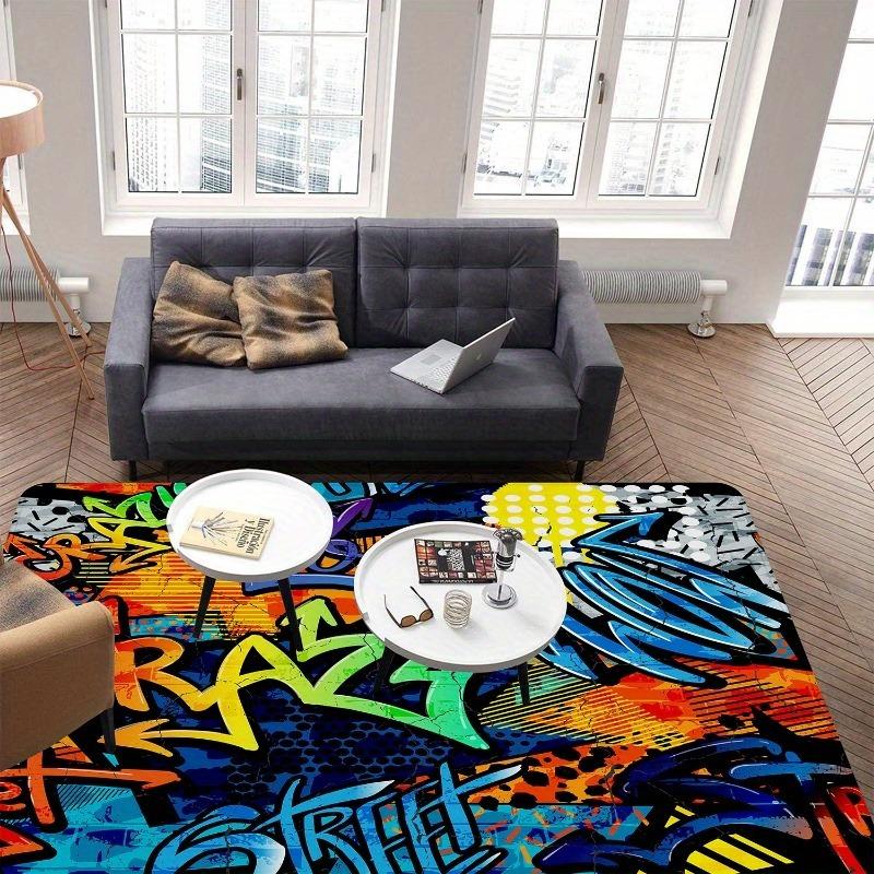 1PC Doodle Pattern Kitchen Rugs Non-Slip Home Door Mats Pop Design Bathroom Rugs Bath Mat Carpet for Home Sink Laundry Decor