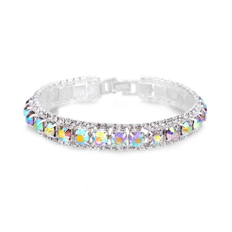 Portable Vibranting Color Bracelet Featuring Sturdy Alloy and Austrian Crystals Fashionable Accessory for Women Ladies
