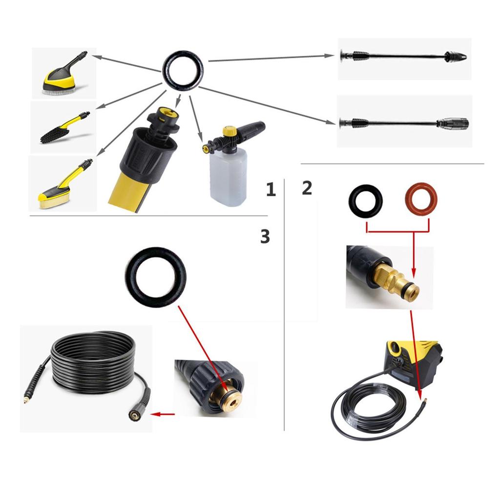 O-Rings Seal for Pressure Washer Spare Replacement 2 640-729 0 set of
