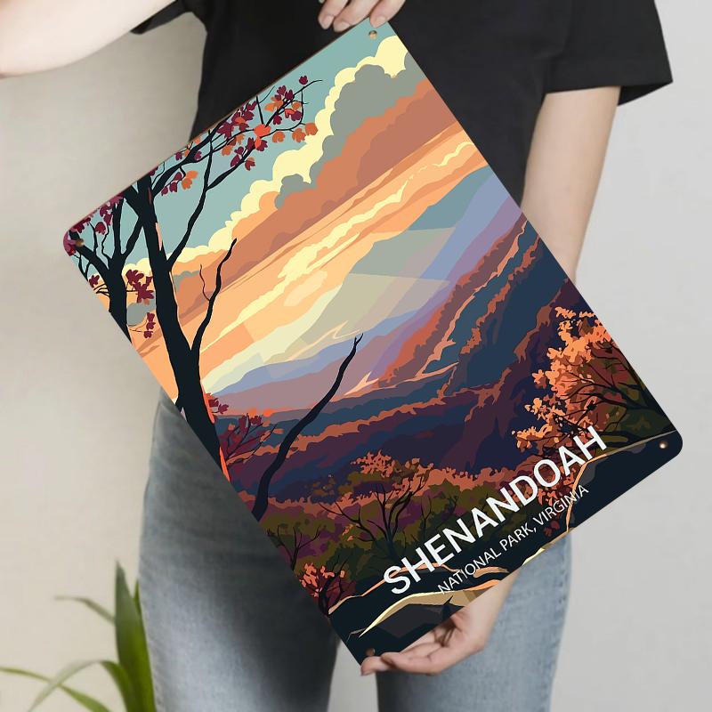 Shenandoah National Park Virginia USA Landscape Artwork Metal Wall Decor for Home Office Decoration 20x30cm（7.8x11.8inch）