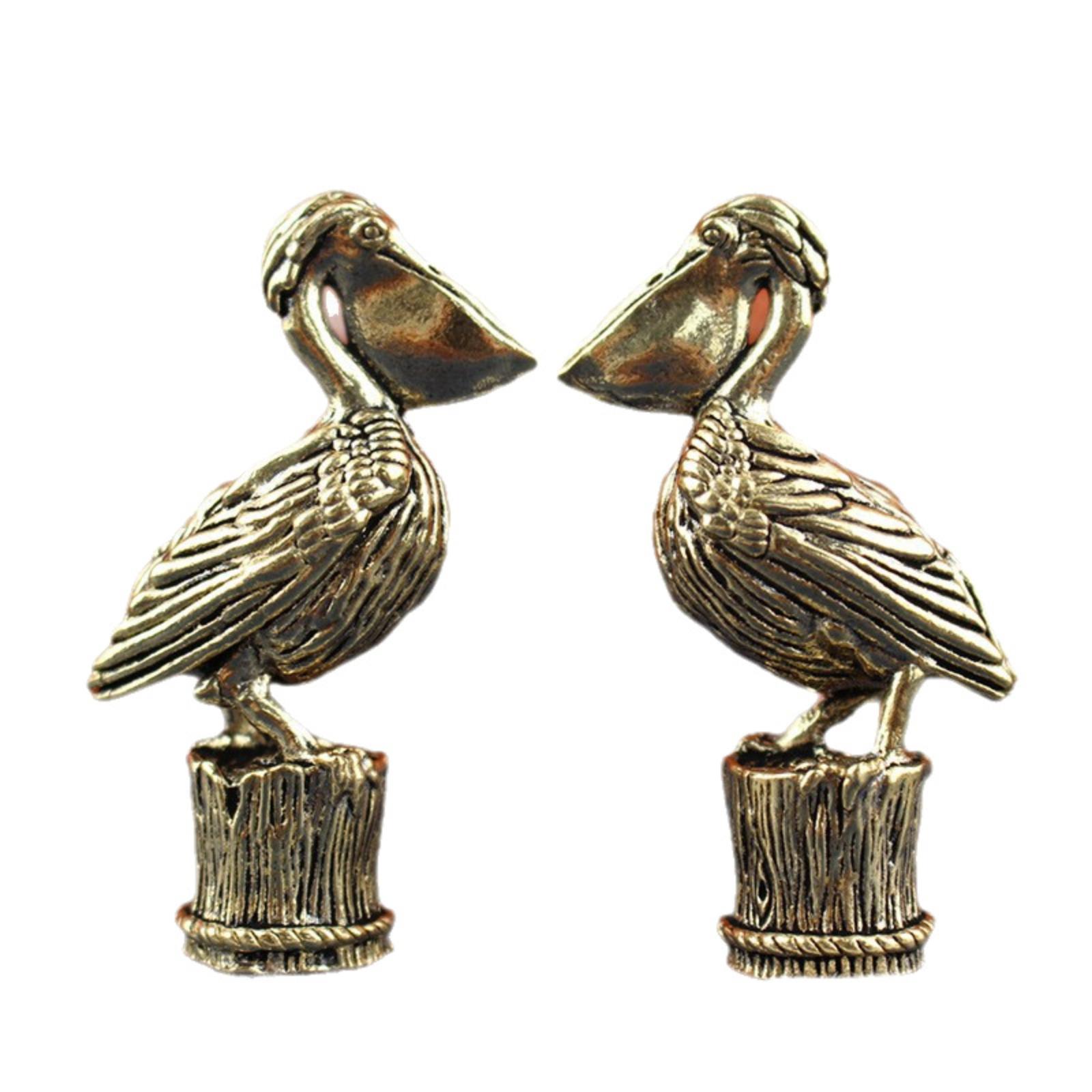 

Brass Ornament Chinese- Craft Small Decorative Piece Bucket-Nosed Bird Desk Ornament Small One Size жовтий