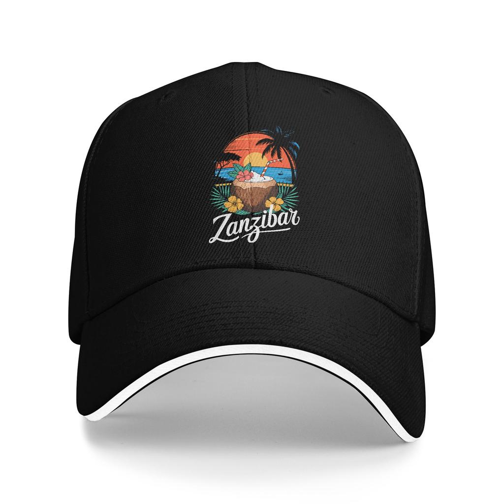 Zanzibar Urlaubs Souvenir Lässige Baseballkappe Laufen Hippie Truckerhut Sommer Atmungsaktiv Herren Damen Street Style Baseballkappen
