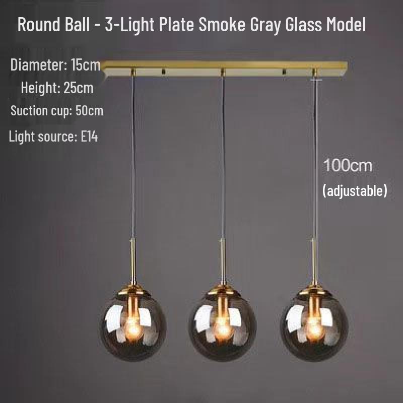 Nordic Round Glass Ball Pendant Light